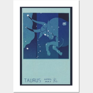 Taurus the Bull, Vintage Signs of the Zodiac Posters and Art